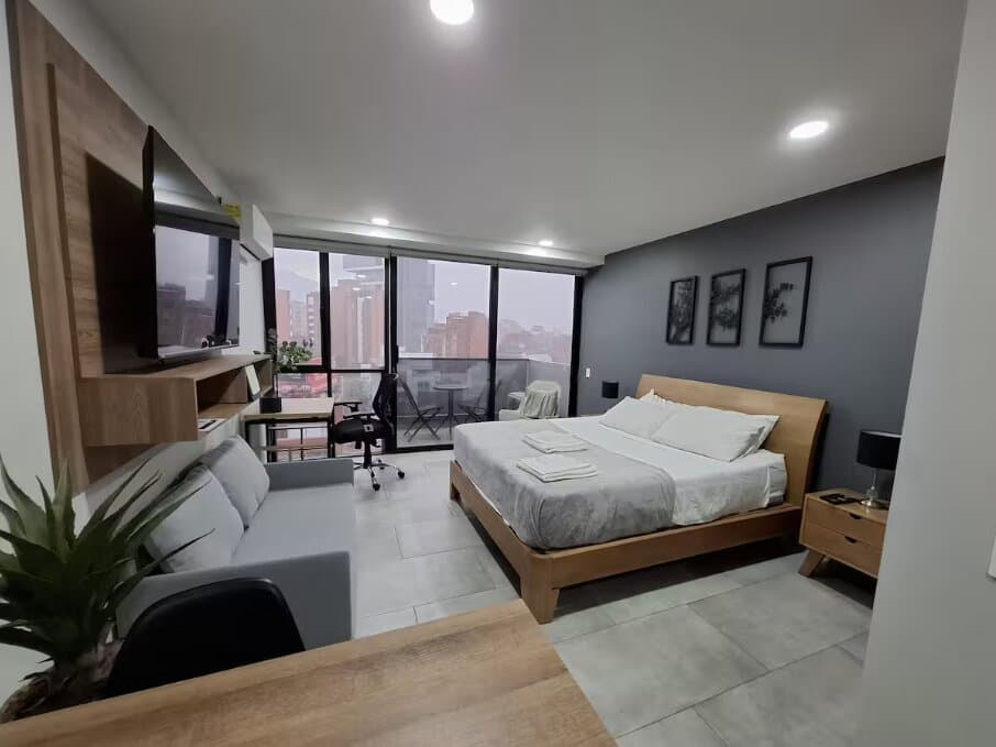 Modern studio apartment for post-surgery recovery